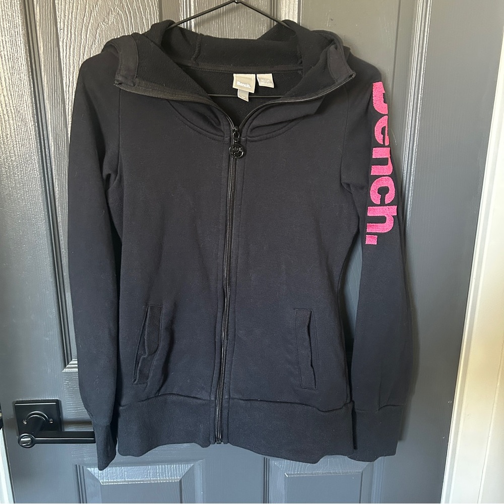 Bench Black Zip-Up Hoodie Sweater